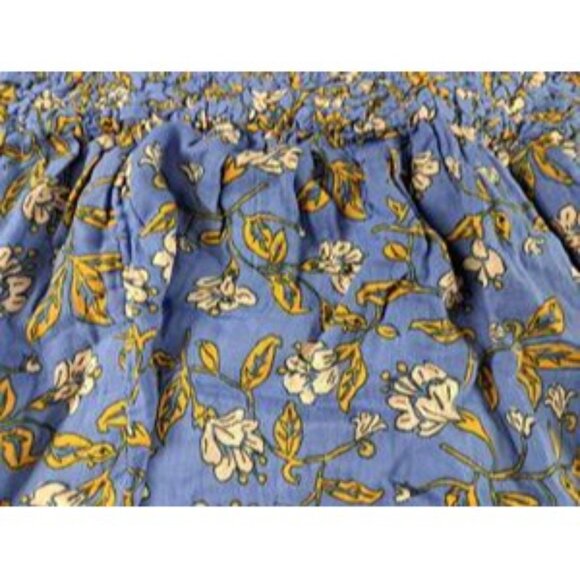 Free People Womens Boho Floral Smocked Top With Ruffled Straps - Size XL - Picture 4 of 6